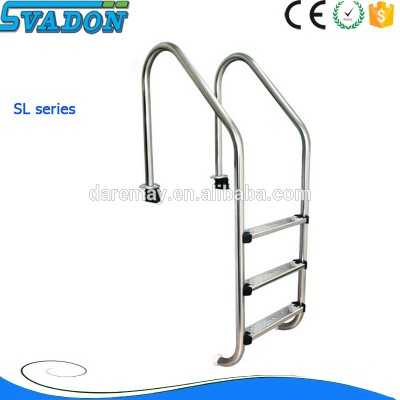 Guangzhou factory supply SL Series 304 Stainless Steel Swimming Pool Step Ladder with handrail